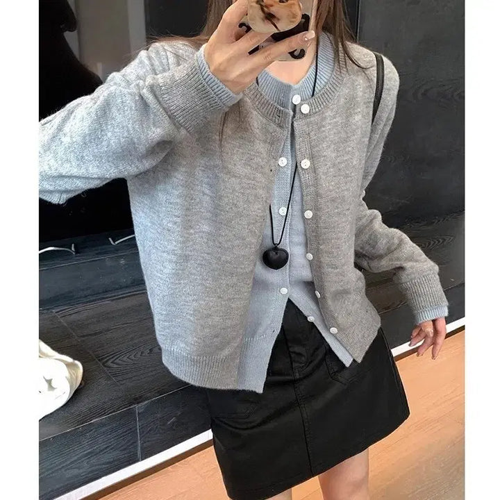 [BUNJANG] Color Block Cardigan / 배색가디건