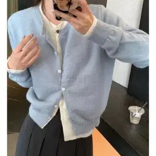 [BUNJANG] Color Block Cardigan / 배색가디건