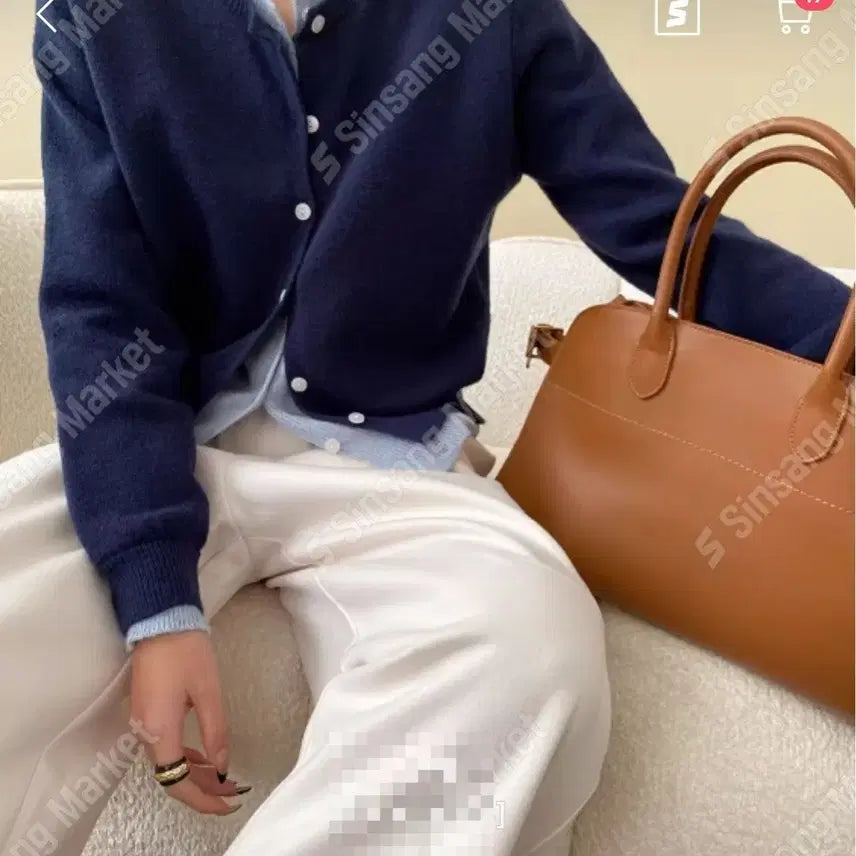 [BUNJANG] Color Block Cardigan / 배색가디건