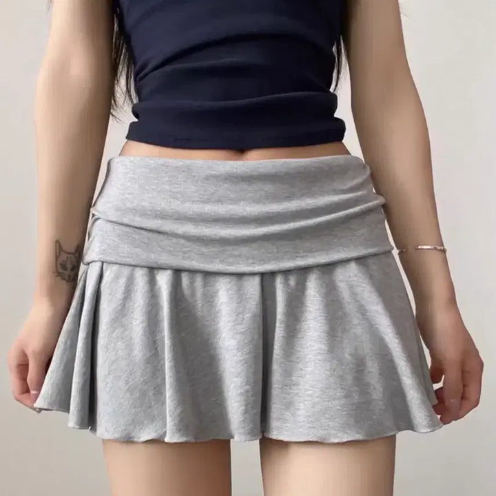 [BUNJANG] Evelyn Style Tennis Skirt - Gray / 에블린st 테니스 캉캉 스커트 그레이