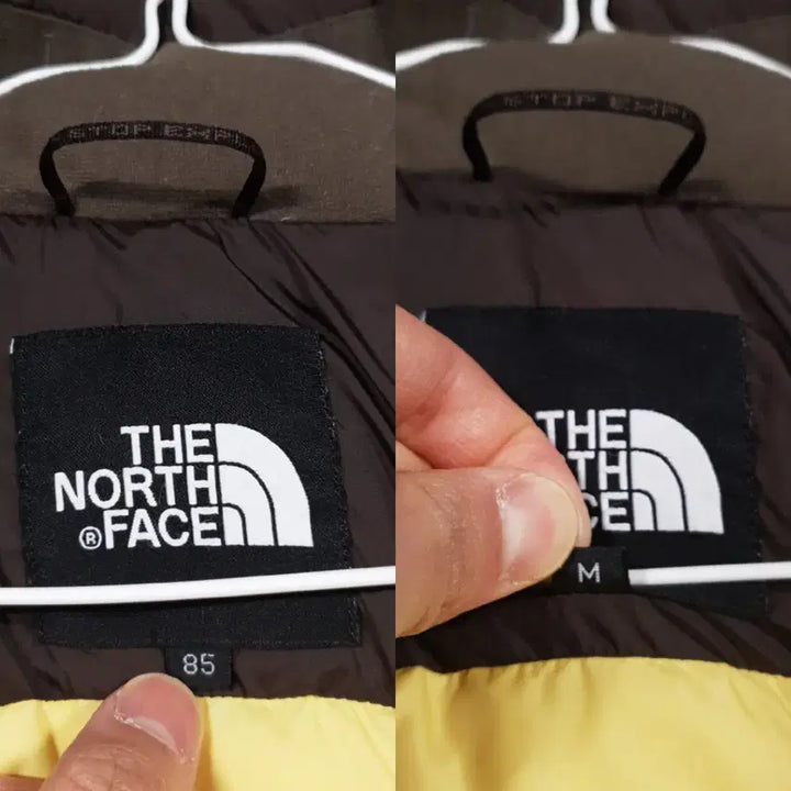 [SOLD OUT] 여성 M (85) 노스페이스 눕시 2 구스다운 후드 패딩 점퍼 브라운
