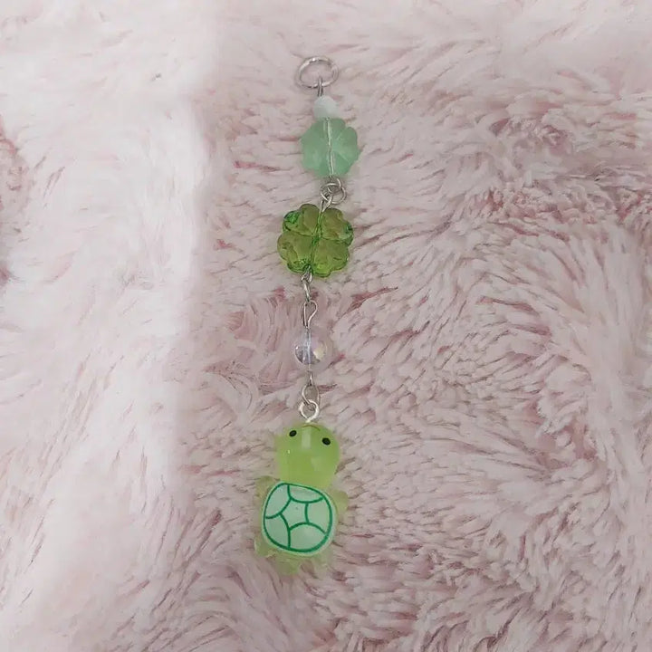 [BUNJANG] Lucky Turtle Bead Keyring / 행운 거북이 비즈키링