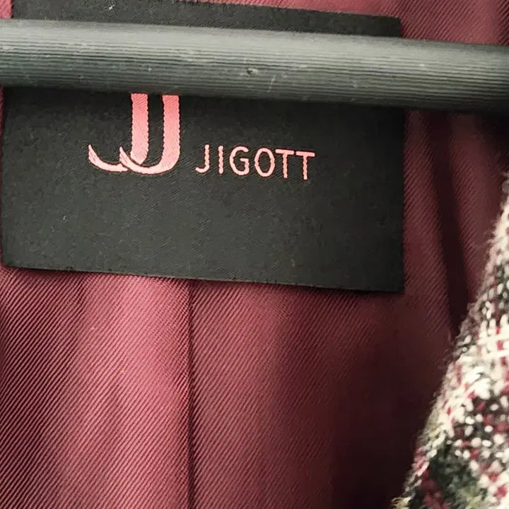 [BUNJANG] JIGOTT Checkered Long Coat / JIGOTT 체크 롱코트 (새상품급)