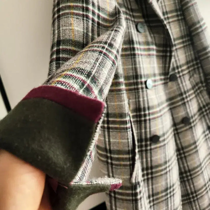 [BUNJANG] JIGOTT Checkered Long Coat / JIGOTT 체크 롱코트 (새상품급)