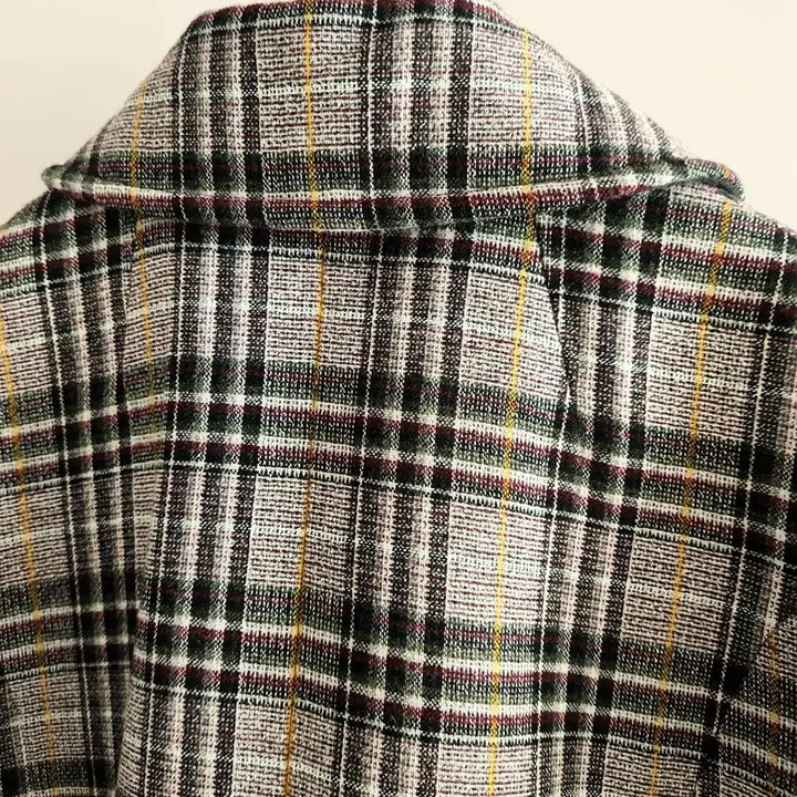 [BUNJANG] JIGOTT Checkered Long Coat / JIGOTT 체크 롱코트 (새상품급)