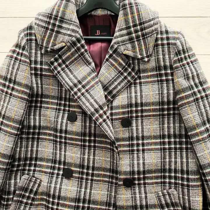 [BUNJANG] JIGOTT Checkered Long Coat / JIGOTT 체크 롱코트 (새상품급)