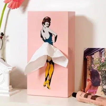 [BUNJANG] Pin-up Girl Tissue Box / 각티슈 케이스 핀업걸 티슈업걸 스펙트럼 핑크 화장대 카페 인테리어 소품