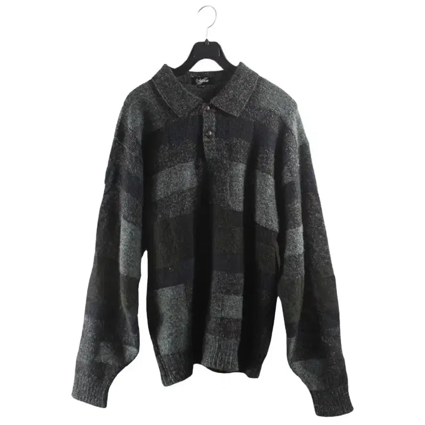 [BUNJANG] Vintage Style Check Pattern Knit / 빈티지 스타일 체크 패턴 니트