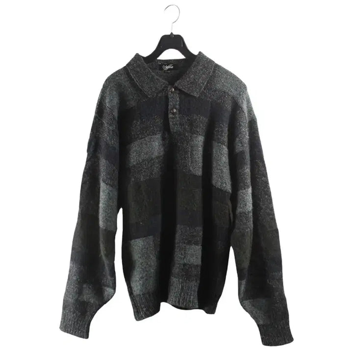 [BUNJANG] Vintage Style Check Pattern Knit / 빈티지 스타일 체크 패턴 니트