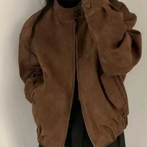 [BUNJANG] Women's Suede Jacket / 여성 스웨이드 자켓