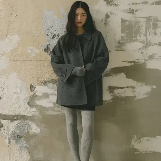 [BUNJANG] Ring Seoul Handmade Half Coat / 링서울 핸드메이드 하프코트 차콜 새상품