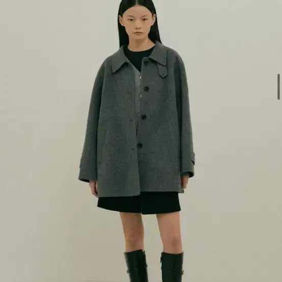 [BUNJANG] Ring Seoul Handmade Half Coat / 링서울 핸드메이드 하프코트 차콜 새상품