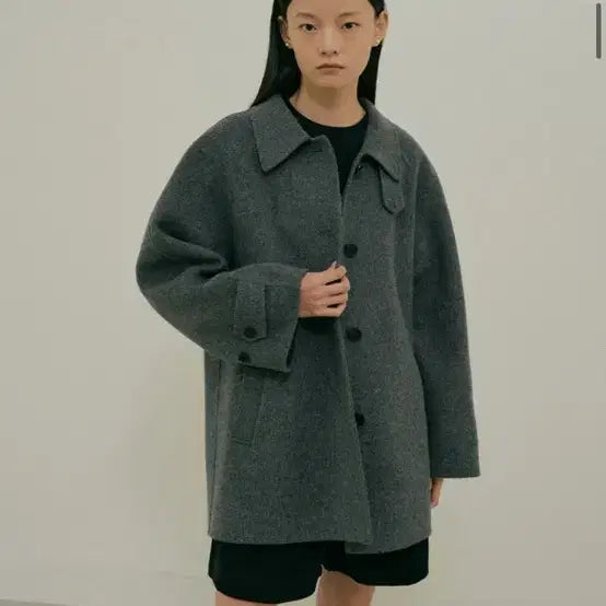 [BUNJANG] Ring Seoul Handmade Half Coat / 링서울 핸드메이드 하프코트 차콜 새상품