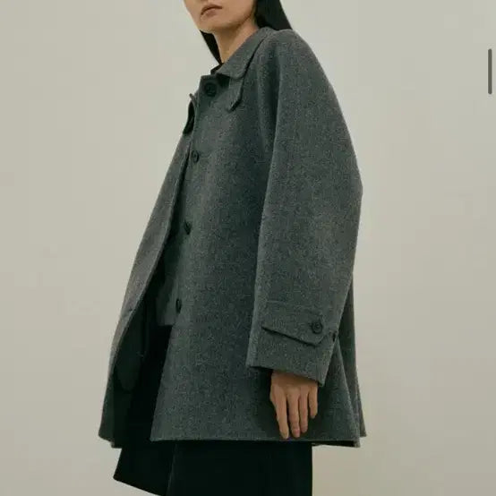 [BUNJANG] Ring Seoul Handmade Half Coat / 링서울 핸드메이드 하프코트 차콜 새상품