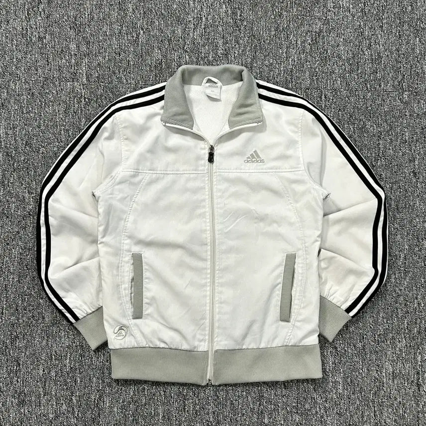 [BUNJANG] Adidas White Windbreaker Jersey / 아디다스 화이트 바람막이 져지