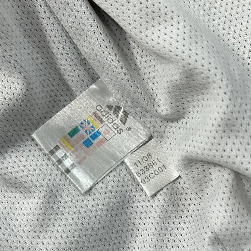 [BUNJANG] Adidas White Windbreaker Jersey / 아디다스 화이트 바람막이 져지