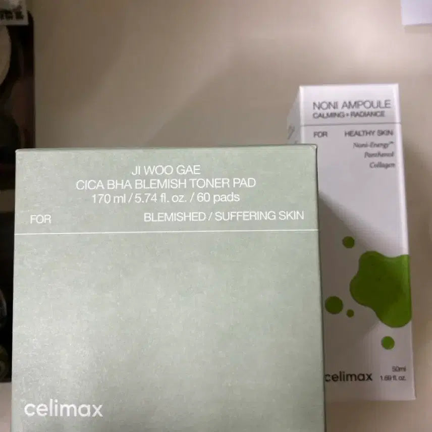 [BUNJANG] Celimax Cica Clearing Pad & Noni Ampoule Bundle Set / 증정품ㅇ셀리맥스 시카지우개패드,노니앰플 일괄 판매