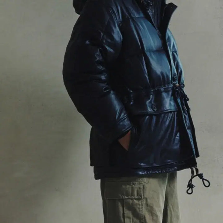 [BUNJANG] Prism Works Goose Down Parka / 프리즘웍스 구스다운 파카 가죽점퍼 가죽파카