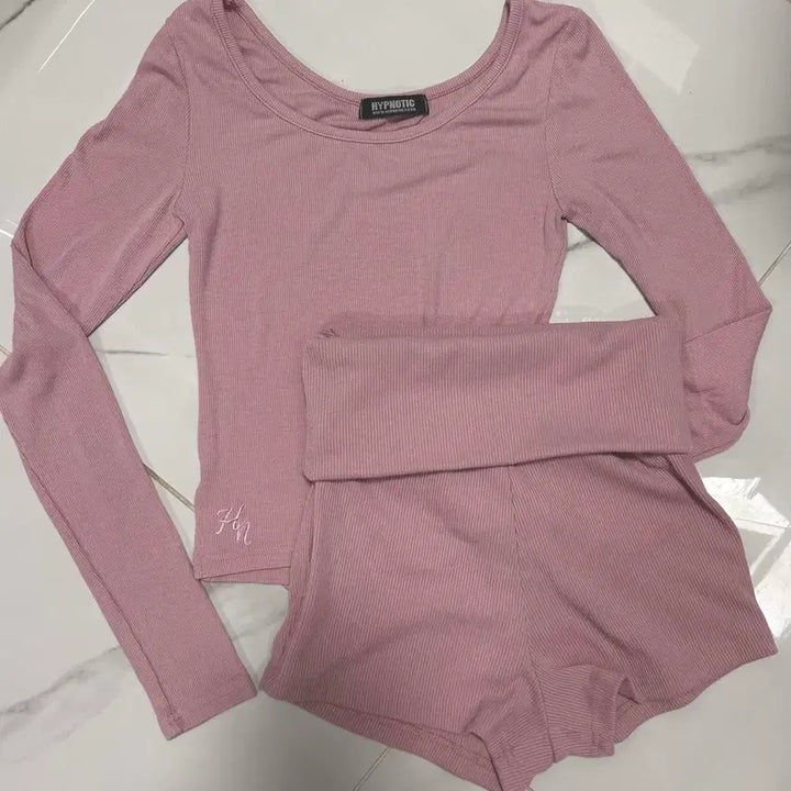 [BUNJANG] Pink Two-Piece Set / 딸기우유 핑크 투피스