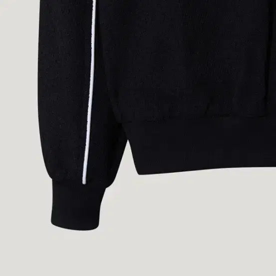 [BUNJANG] IROMAN Leather Trim Varsity Jacket - Black / 이로맨 LEATHER 트리밍 바시티 자켓 s 블랙