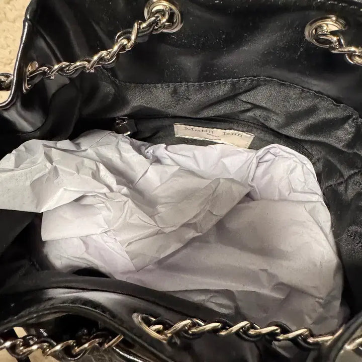 [BUNJANG] Matinkim Black Leather Backpack / 마뗑킴 백팩