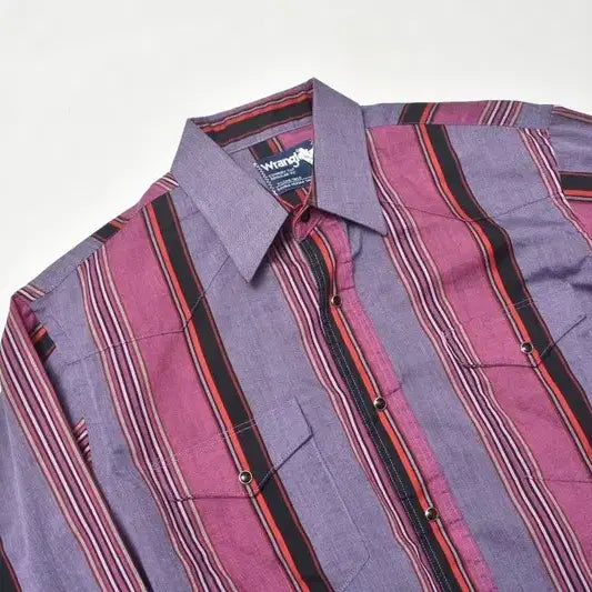[BUNJANG] Wrangler USA Western Stripe Shirt XL / 랭글러 USA 웨스턴 스트라이프 셔츠 XL N1315