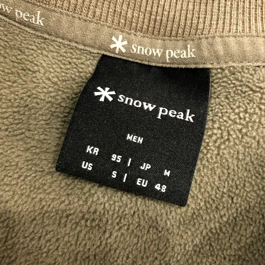 [BUNJANG] Snow Peak Fleece Pullover Sweatshirt / 95 스노우피크 플리스 풀오버 맨투맨
