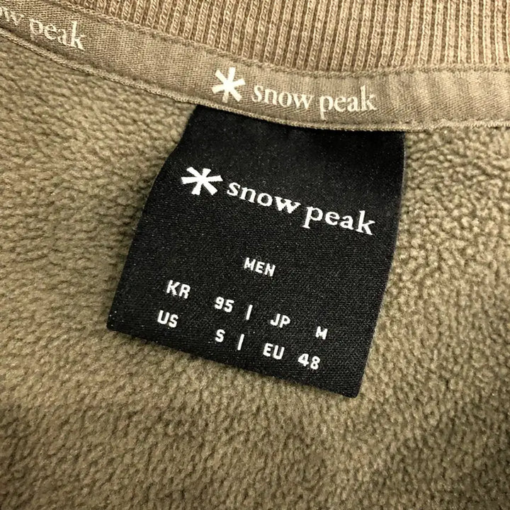 [BUNJANG] Snow Peak Fleece Pullover Sweatshirt / 95 스노우피크 플리스 풀오버 맨투맨