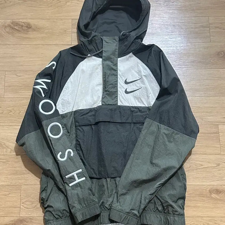 [BUNJANG] Nike Double Swoosh Anorak Windbreaker Jacket - Men's M / 나이키 더블 스우시 아노락 바람막이 M