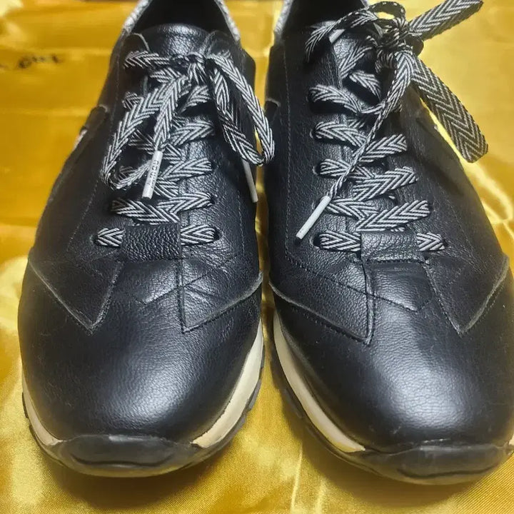 [BUNJANG] AMOU Black Leather Sneakers / AMOU 블랙 가죽 스니커즈:상태는최상입니다 275