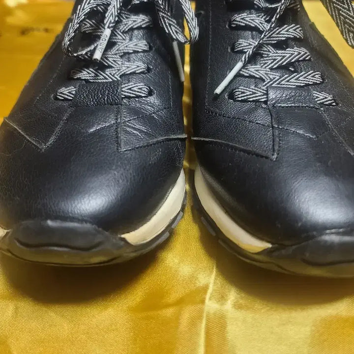 [BUNJANG] AMOU Black Leather Sneakers / AMOU 블랙 가죽 스니커즈:상태는최상입니다 275