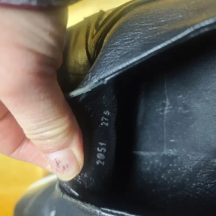 [BUNJANG] AMOU Black Leather Sneakers / AMOU 블랙 가죽 스니커즈:상태는최상입니다 275