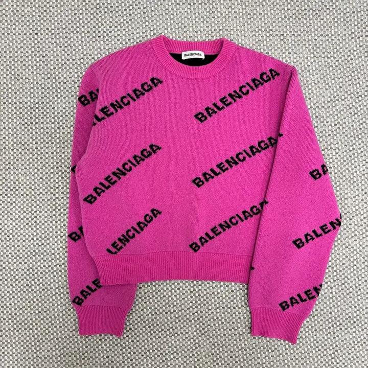 [BUNJANG] Balenciaga Multi Logo Knit Sweater / [38]발렌시아가 멀티로고 니트