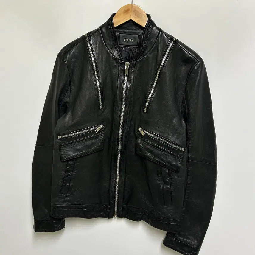 [BUNJANG] SYSTEM Leather Rider Jacket / [남자-100]시스템 천연 양가죽 레더 라이더 자켓