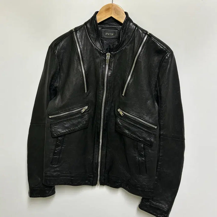 [BUNJANG] SYSTEM Leather Rider Jacket / [남자-100]시스템 천연 양가죽 레더 라이더 자켓