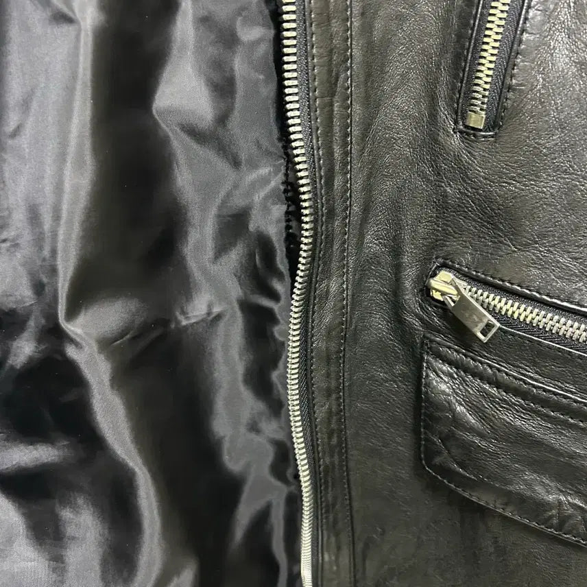 [BUNJANG] SYSTEM Leather Rider Jacket / [남자-100]시스템 천연 양가죽 레더 라이더 자켓