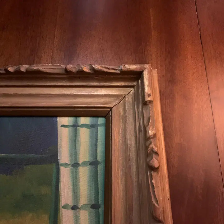 [BUNJANG] Antique Still Life Oil Painting / 엔틱 정물 유화 작품 (고화 원목 액자)