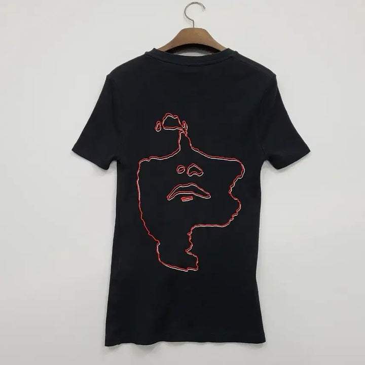 [BUNJANG] Neil Barrett Black Embroidered T-shirt / 닐바렛/XXS/여/블랙 자수반팔티/앨리스/202