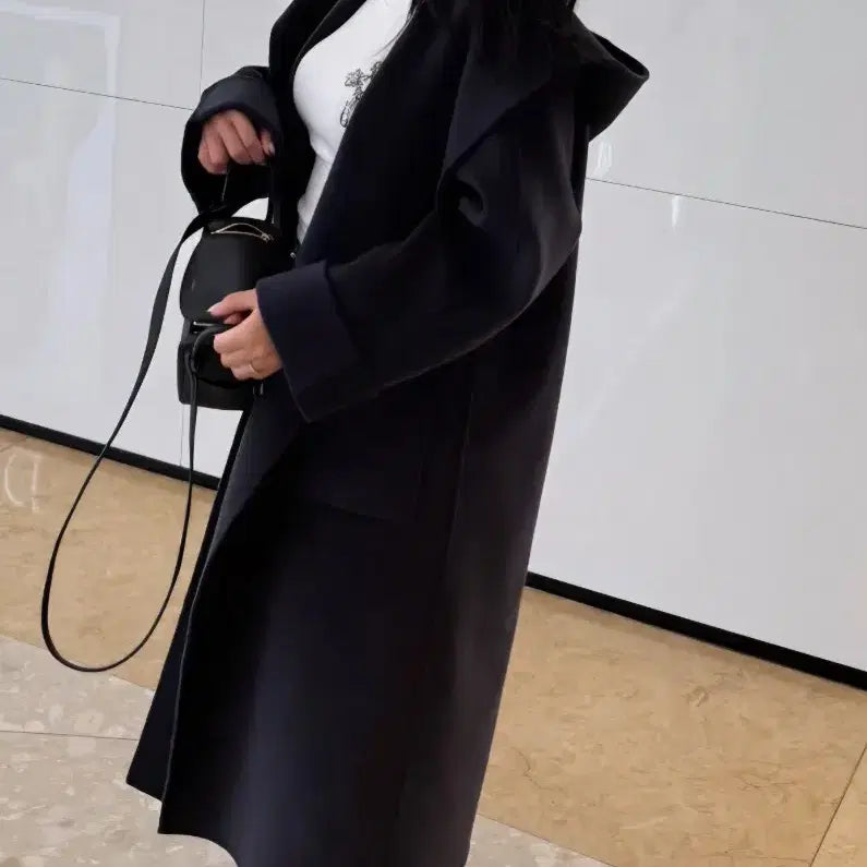 [BUNJANG] Hooded Navy Coat / 후드코트 네이비