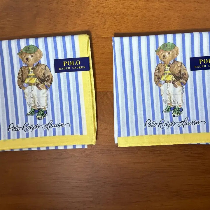 [BUNJANG] Polo Ralph Lauren Bear Stripe Handkerchief / 폴로 랄프로렌 베어 스트라이프 손수건