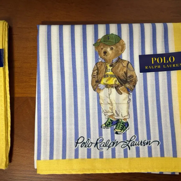 [BUNJANG] Polo Ralph Lauren Bear Stripe Handkerchief / 폴로 랄프로렌 베어 스트라이프 손수건