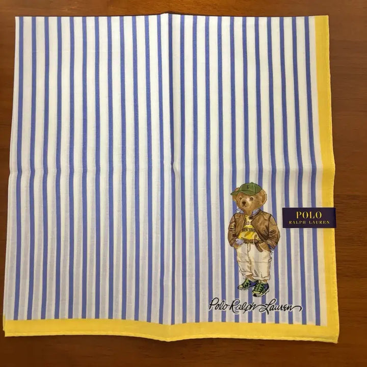 [BUNJANG] Polo Ralph Lauren Bear Stripe Handkerchief / 폴로 랄프로렌 베어 스트라이프 손수건