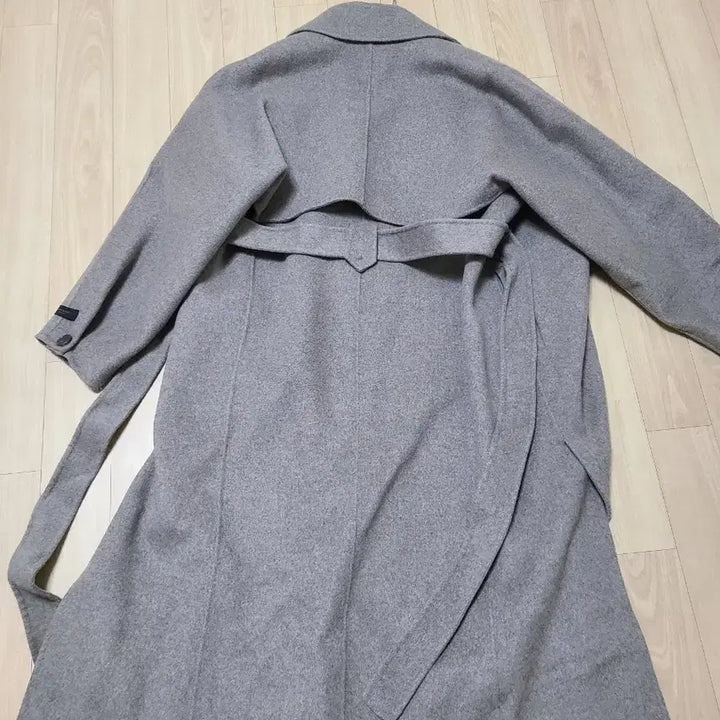[BUNJANG] NICECLAUP Handmade Belted Long Coat Gray / 나이스클랍 핸드메이드 벨티드 롱코트 그레이(실사진ㅇ)