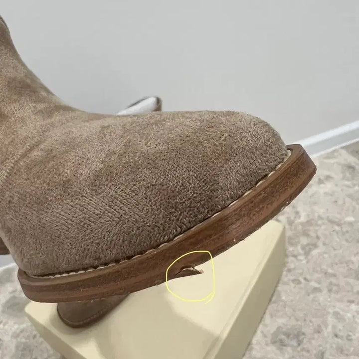 [SOLD OUT] 여자 스웨이드 미들하프부츠230