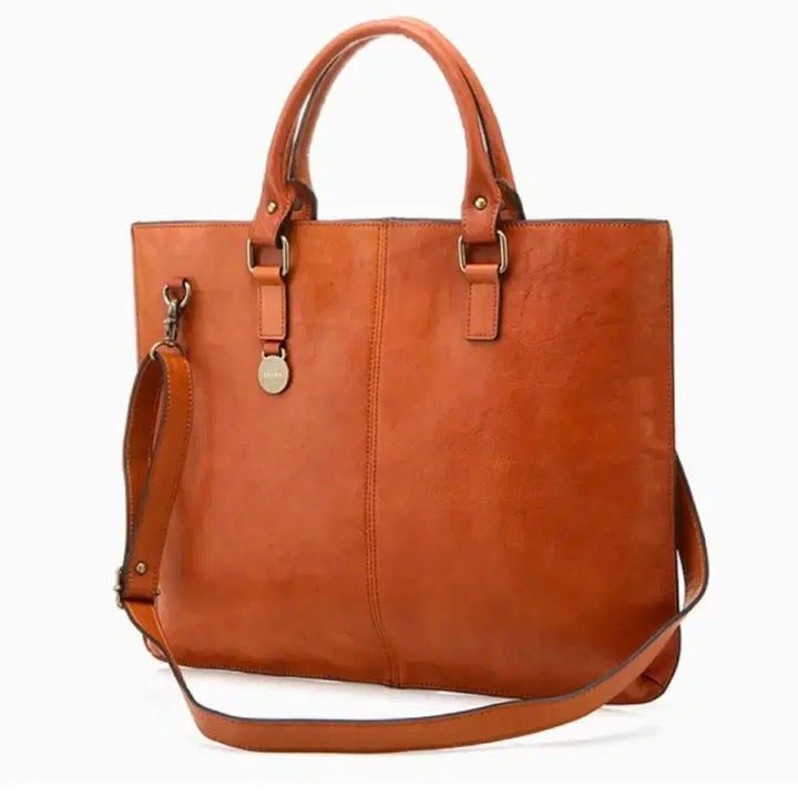 [BUNJANG] Unisex Leather Crossbody Briefcase / (남녀공용) 천연가죽 크로스 서류가방