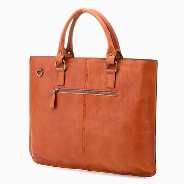 [BUNJANG] Unisex Leather Crossbody Briefcase / (남녀공용) 천연가죽 크로스 서류가방