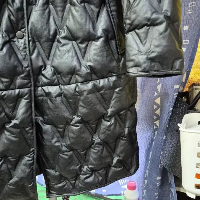 [BUNJANG] DEJANU Mink Fur Collar Leather Goose Down Padded Jacket / 데자누(DEJANU)  밍크퍼 카라  레더  구스다운  패딩