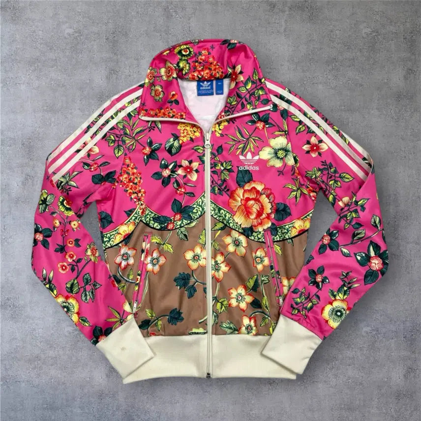 [BUNJANG] Adidas Hardineto Flower Firebird Track Top Jacket / 아디다스 Adidas 하르디네토 플라워 파이어버드 트랙탑 져지 85