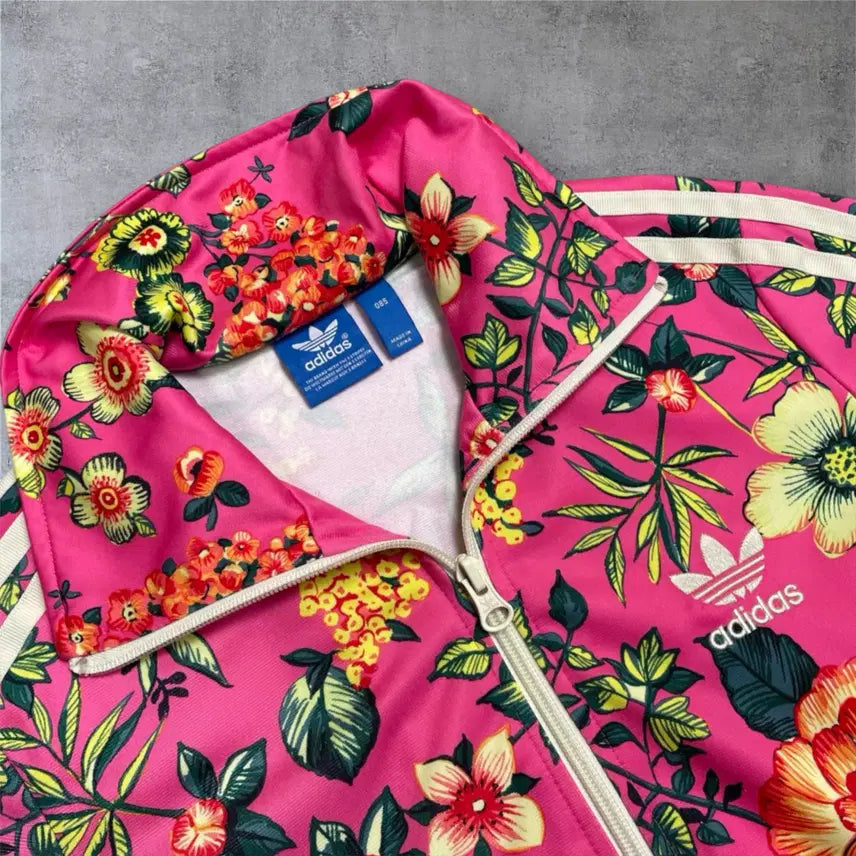 [BUNJANG] Adidas Hardineto Flower Firebird Track Top Jacket / 아디다스 Adidas 하르디네토 플라워 파이어버드 트랙탑 져지 85
