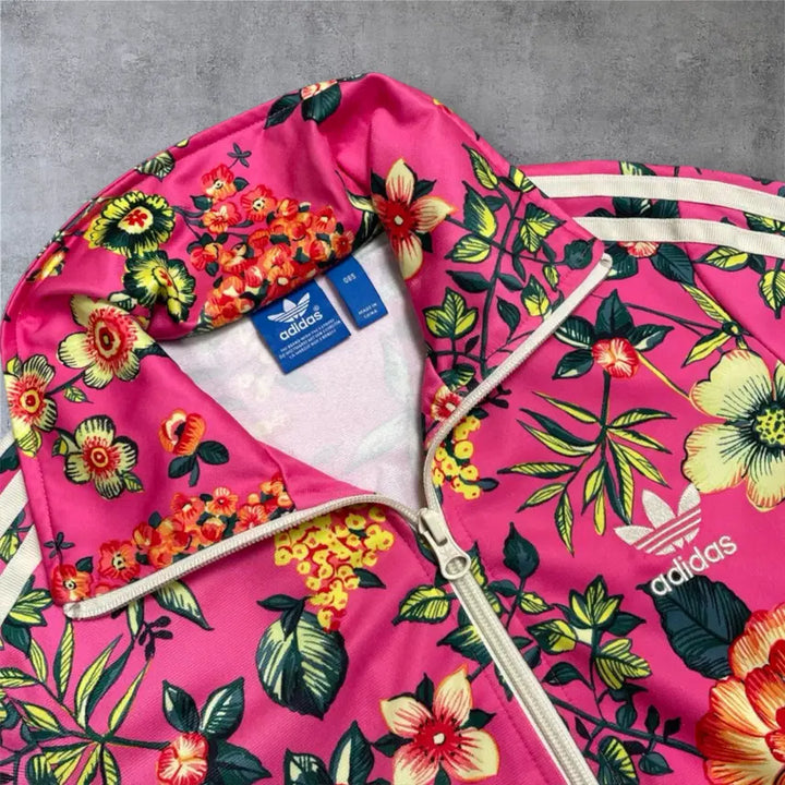[BUNJANG] Adidas Hardineto Flower Firebird Track Top Jacket / 아디다스 Adidas 하르디네토 플라워 파이어버드 트랙탑 져지 85